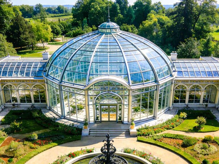 Wedding venue Victorian style metal and glass iron conservatory